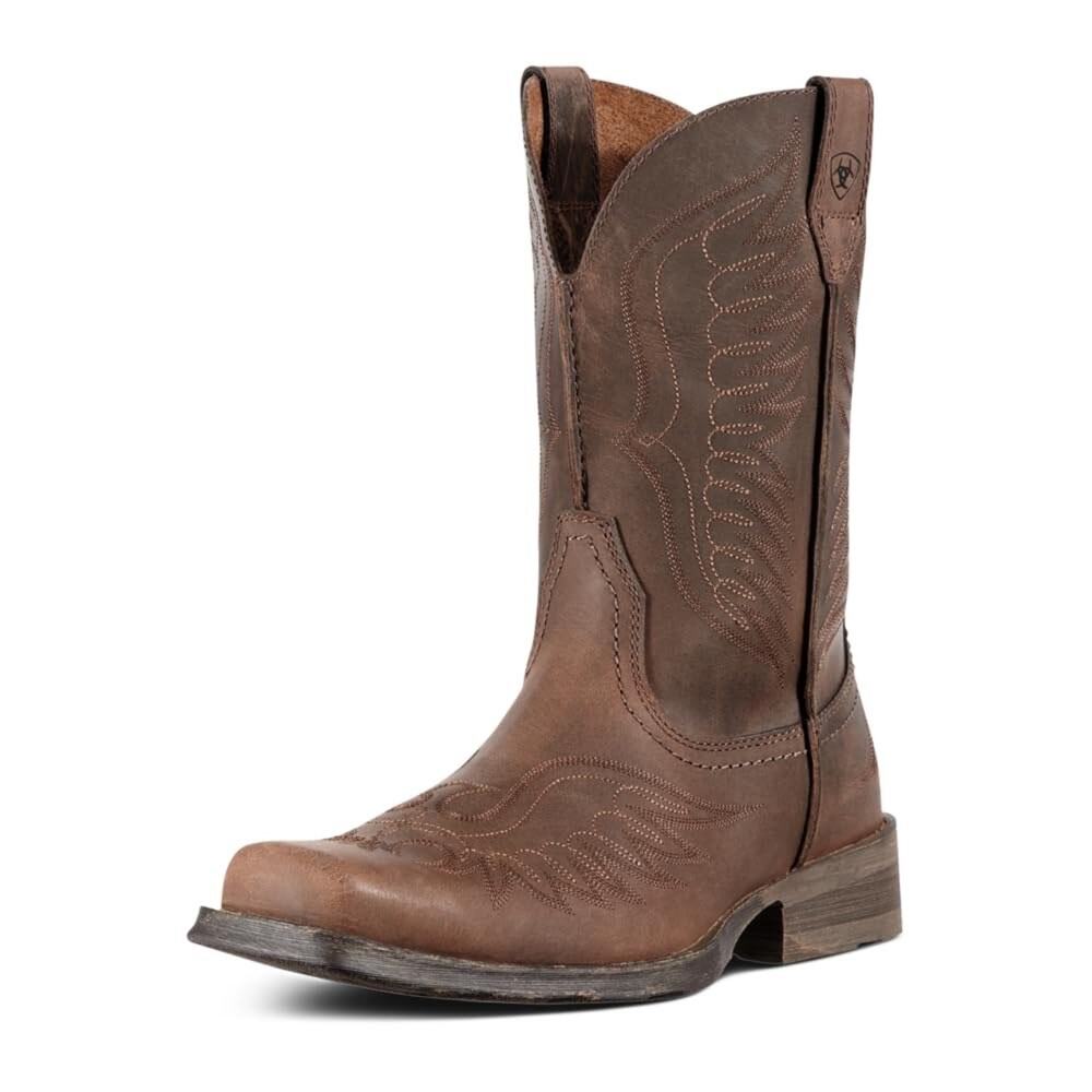 Ariat Mens Rambler Phoenix Western Boot Distressed Brown Size 10 Used Pull On
